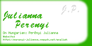 julianna perenyi business card
